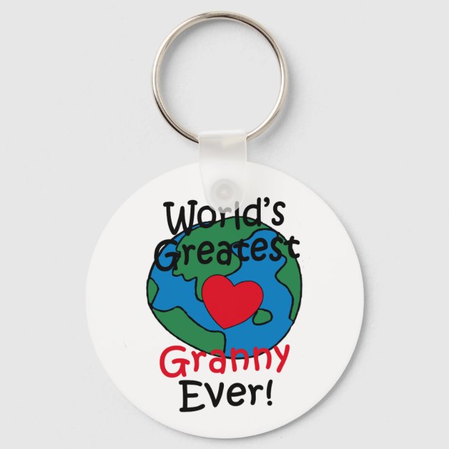 Das Beste Herz der Granny Welt Schlüsselanhänger (Vorderseite)