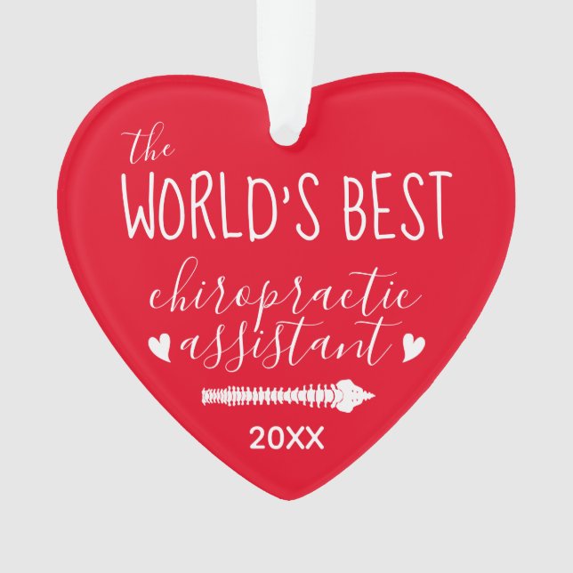 Das beste Herz für Chiropraktiker der Welt Ornament (Vorderseite)