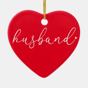 Das beste Husband der Welt - Definition-Script rot Keramik Ornament