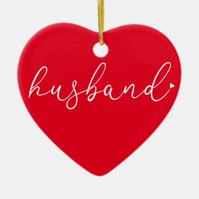 Das beste Husband der Welt - Definition-Script rot Keramik Ornament (Vorne)