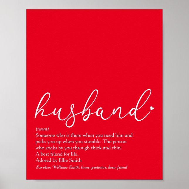 Das beste Husband der Welt - Definition-Script rot Poster (Vorne)