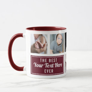Das Beste Ihr Text Hier Je Burgund Benutzerfoto Tasse