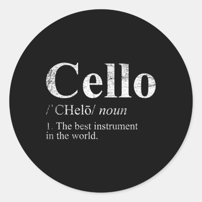 Das beste Instrument der Welt Runder Aufkleber (Vorderseite)