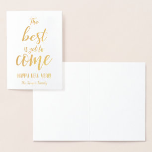 Das Beste ist noch nicht gekommen Gold Foil Monogr Folienkarte