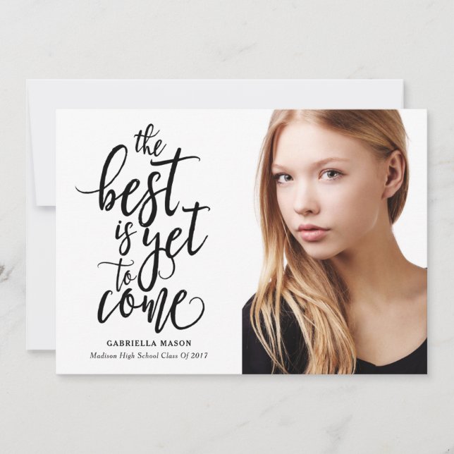 Das Beste ist, noch zu kommen Foto Abschluss Ankündigung (Vorderseite)