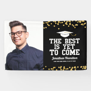 Das Beste kommt noch Schwarz Abschlussfeier Foto Banner
