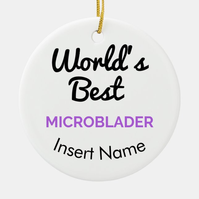 Das beste microblader der Welt Keramik Ornament (Vorne)
