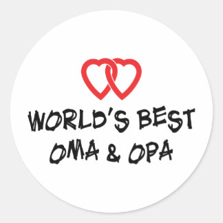 Das beste Oma und Opa der Welt Runder Aufkleber