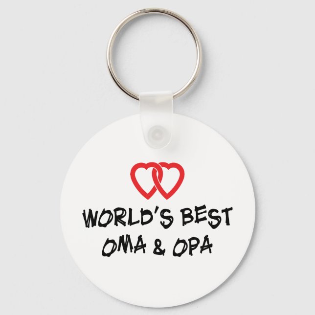 Das beste Oma und Opa der Welt Schlüsselanhänger (Vorderseite)