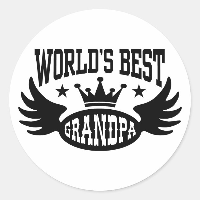 Das beste Opa der Welt Runder Aufkleber (Vorderseite)