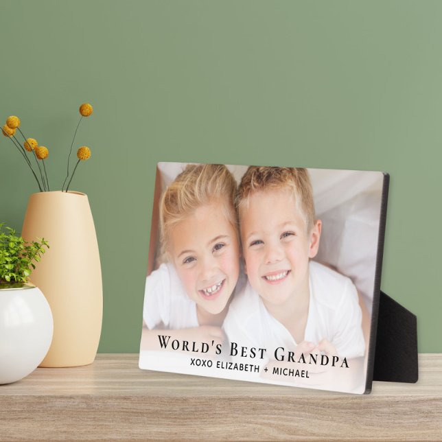 Das beste Opa-Foto der Welt Fotoplatte (Von Creator hochgeladen)