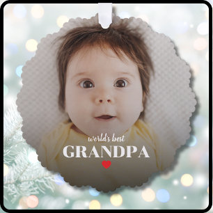Das beste Opa-Foto-Geschenk für Opa Ornament Karte