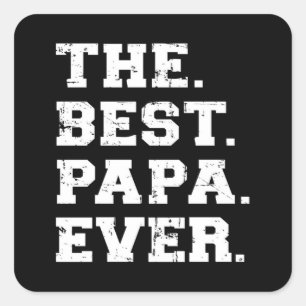 Das beste Papa aller Zeiten Quadratischer Aufkleber