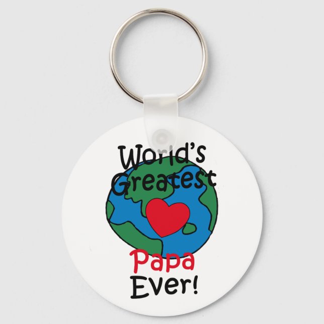 Das Beste Papa-Herz der Welt Schlüsselanhänger (Vorderseite)