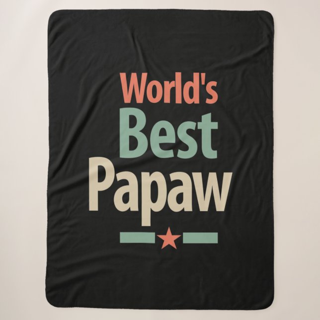 Das beste Papaw der Welt | Father Gift Sherpadecke (Vorderseite)