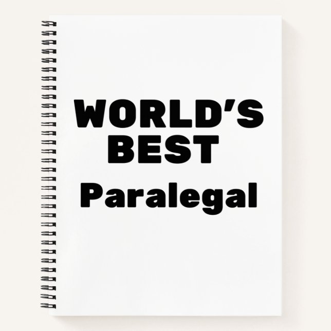 Das beste Paralegal der Welt Notizbuch (Vorderseite)