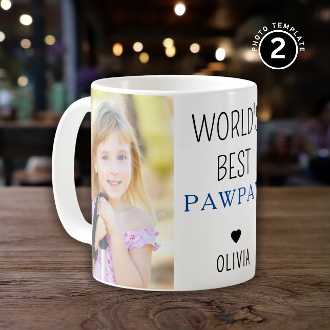Das beste Pawpaw-Grandchild Name 2-Foto der Welt Kaffeetasse (Von Creator hochgeladen)
