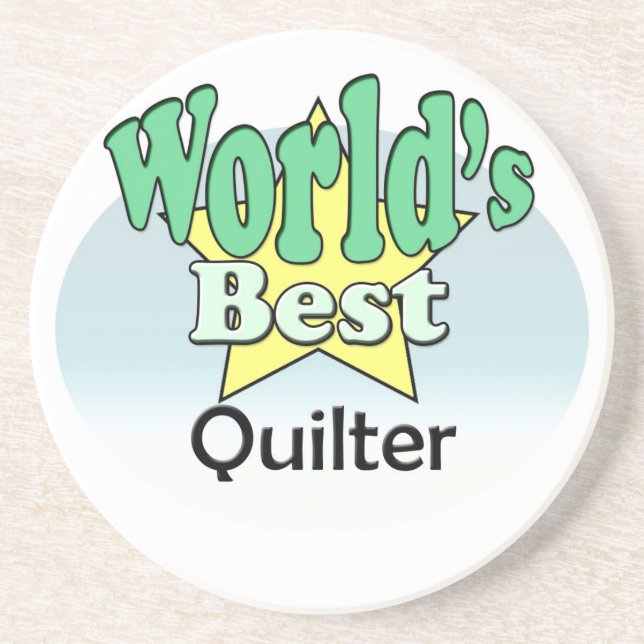 Das beste Quilter der Welt Sandstein Untersetzer (Vorne)