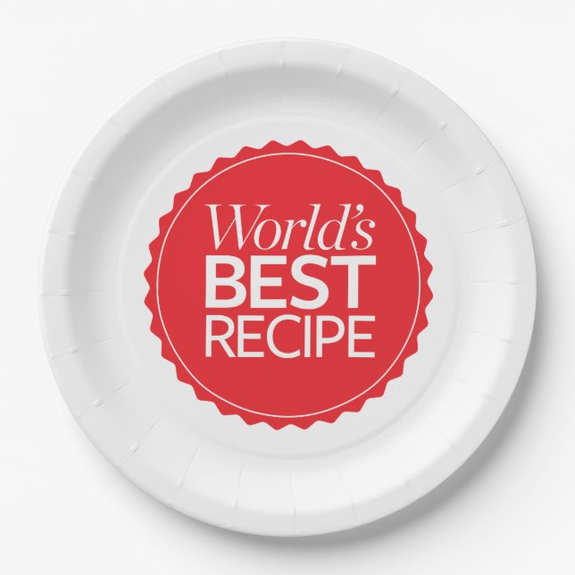 Das beste Rezept der Welt Pappteller (Vorderseite)