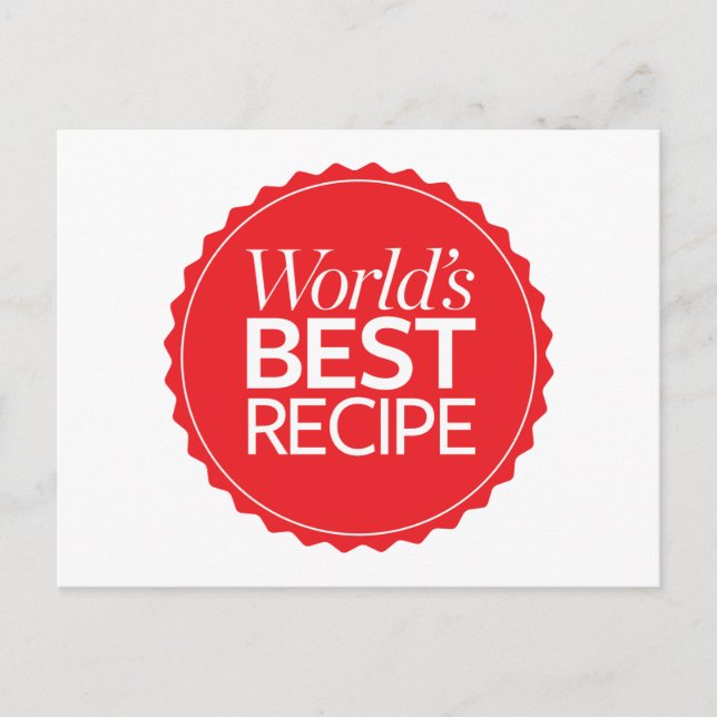 Das beste Rezept der Welt Postkarte (Vorderseite)