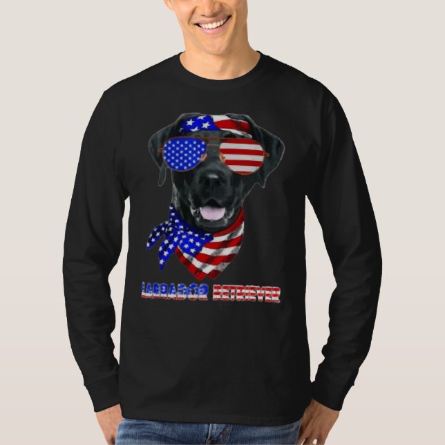 Das beste schwarze Labrador und die USA T-Shirt (Vorderseite)