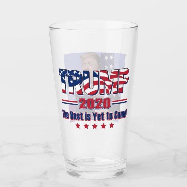 Das Beste steht noch bevor - Trump 2020 Glas (Vorderseite)