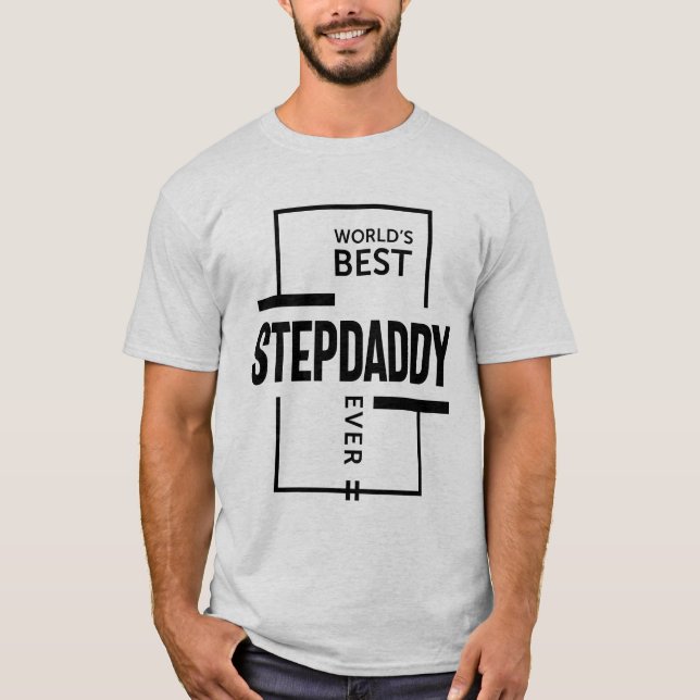 Das beste Stepdaddy-Geschenk der Mens World T-Shirt (Vorderseite)