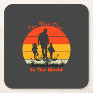 das beste T-Shirt der Welt Rechteckiger Pappuntersetzer
