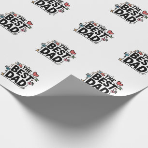 Das beste Textdesign für den Vater Geschenkpapier