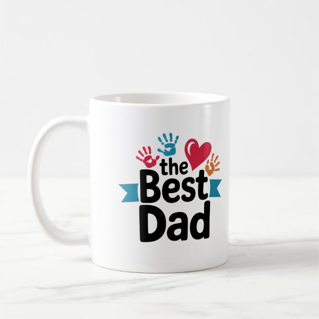 Das beste Textdesign für den Vater Kaffeetasse (Links)
