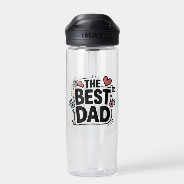 Das beste Textdesign für den Vater Trinkflasche (Rückseite)