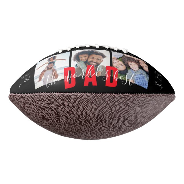 DAS BESTE VATER-Custom-Foto DER WELT Personalisier Football (Gedreht 270)