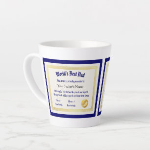 Das beste Vater-Zertifikat der modernen Funny Worl Milchtasse