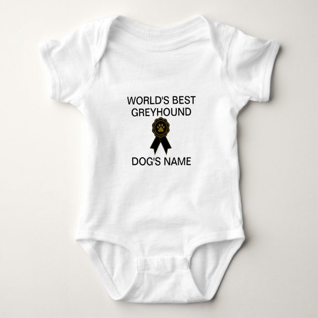 Das beste Windhunddesign der Welt Baby Strampler (Vorderseite)