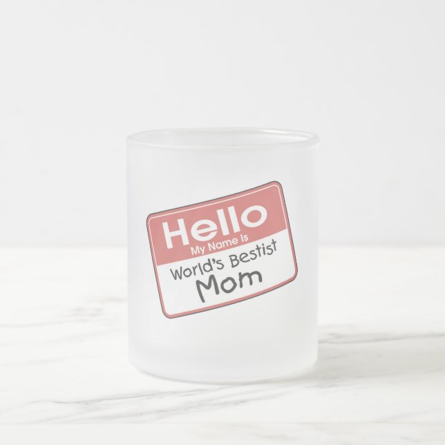 Das Bestist der Welt Mama-T-Shirts und Geschenke Mattglastasse (Mittel)