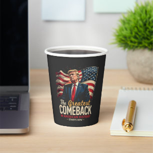 Das Bestste Comeback in der amerikanischen Geschic Pappbecher