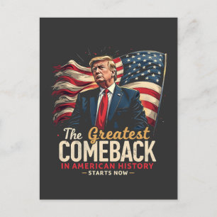 Das Bestste Comeback in der amerikanischen Geschic Postkarte