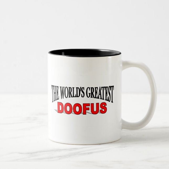 Das bestste Doofus der Welt Zweifarbige Tasse (Rechts)