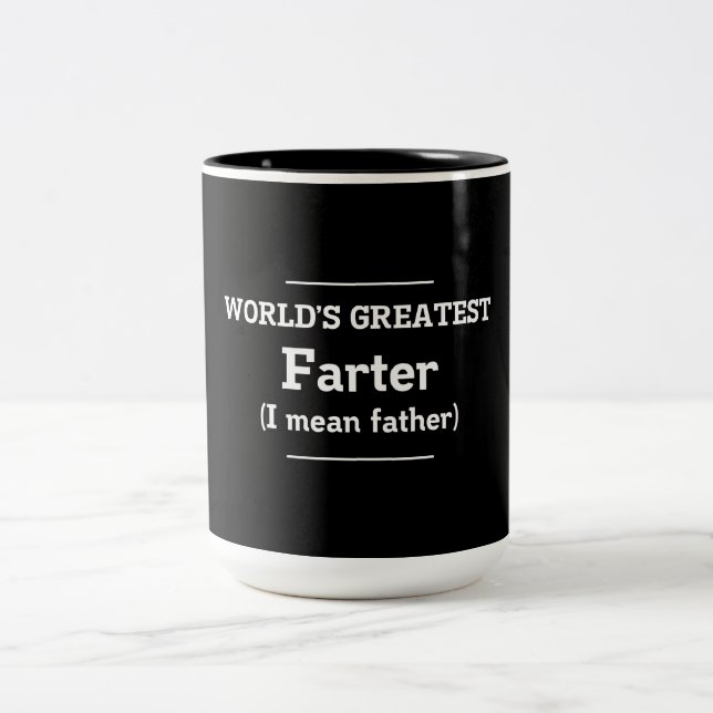 Das bestste Farter der Welt Zweifarbige Tasse (Mittel)