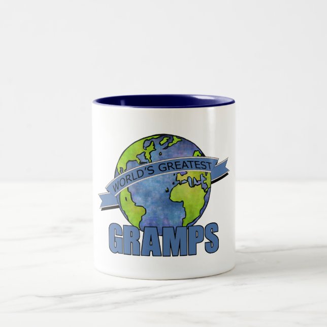 Das bestste Gramps der Welt Zweifarbige Tasse (Mittel)