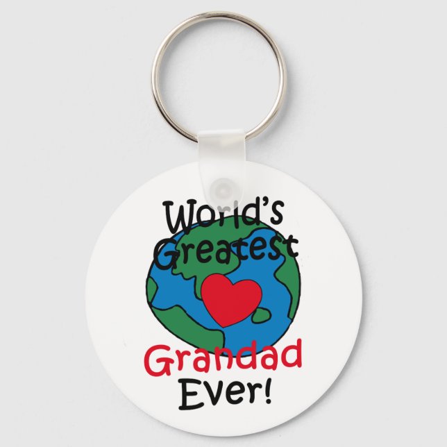 Das Bestste Grandadherz der Welt Schlüsselanhänger (Vorderseite)