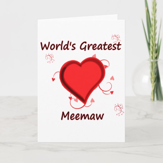 Das bestste meemaw der Welt Karte (Vorderseite)