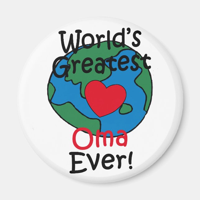 Das Bestste Oma der Welt Magnet (Vorne)
