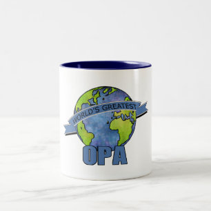 Das bestste Opa der Welt Zweifarbige Tasse