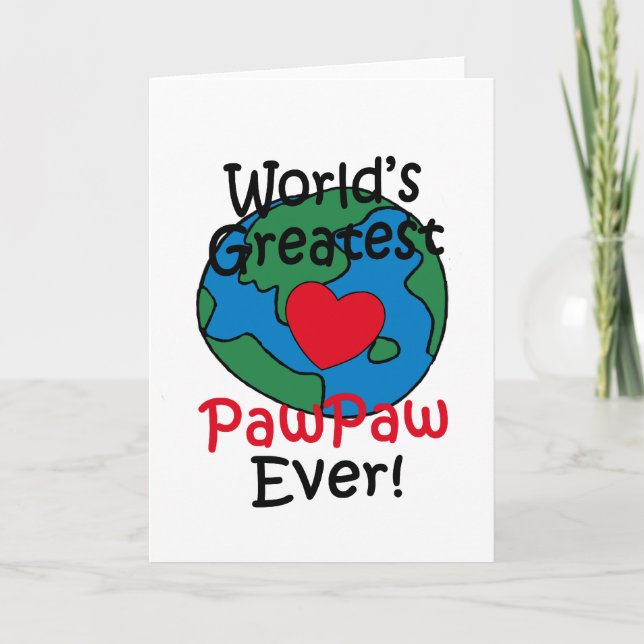 Das Bestste PawPaw-Herz der Welt Karte (Vorderseite)