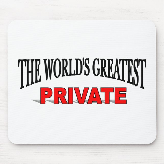 Das bestste private der Welt Mousepad (Vorne)