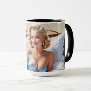Das Bett ist nur eine schöne AI Konzept Kunst von  Tasse