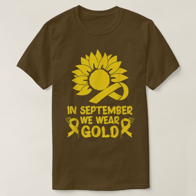Das Bewusstsein der Kinder für den Krebs im Septem T-Shirt (Design vorne)