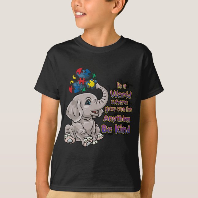 Das Bewusstsein für Autismus ist ein gütiger Elefa T-Shirt (Vorderseite)