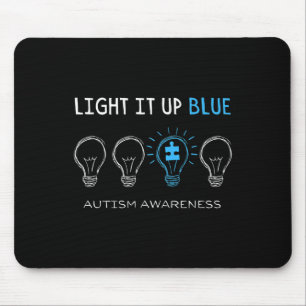 Das Bewusstsein für Autismus leuchtet auf, dass bl Mousepad